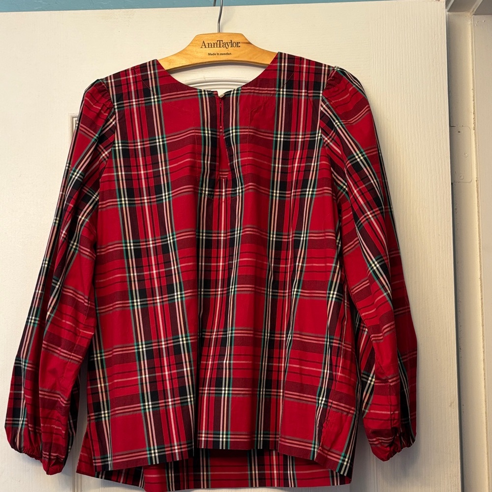 J. Crew Plaid Blouse